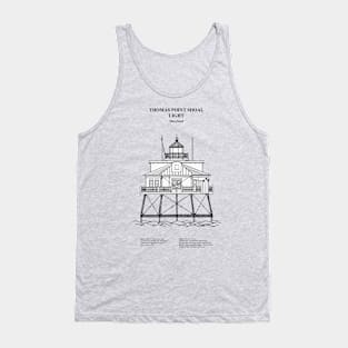 Thomas Point Shoal Light Lighthouse - Maryland - SBDpng Tank Top